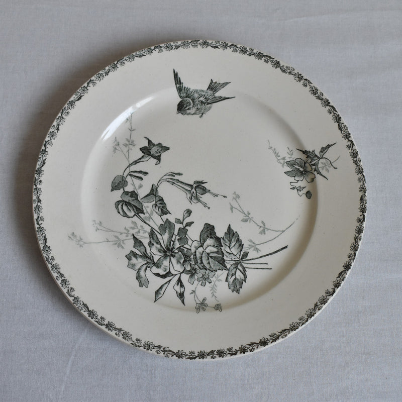 Antique Plate HB&Cie Oiseaux B