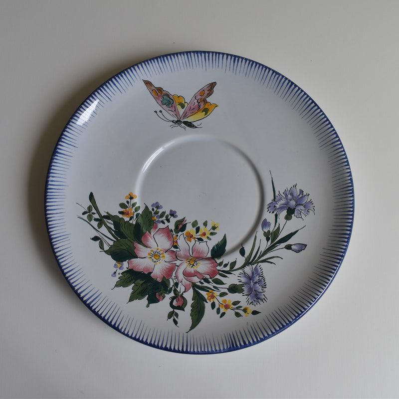 Vintage Dessert Plate Charol Papillons