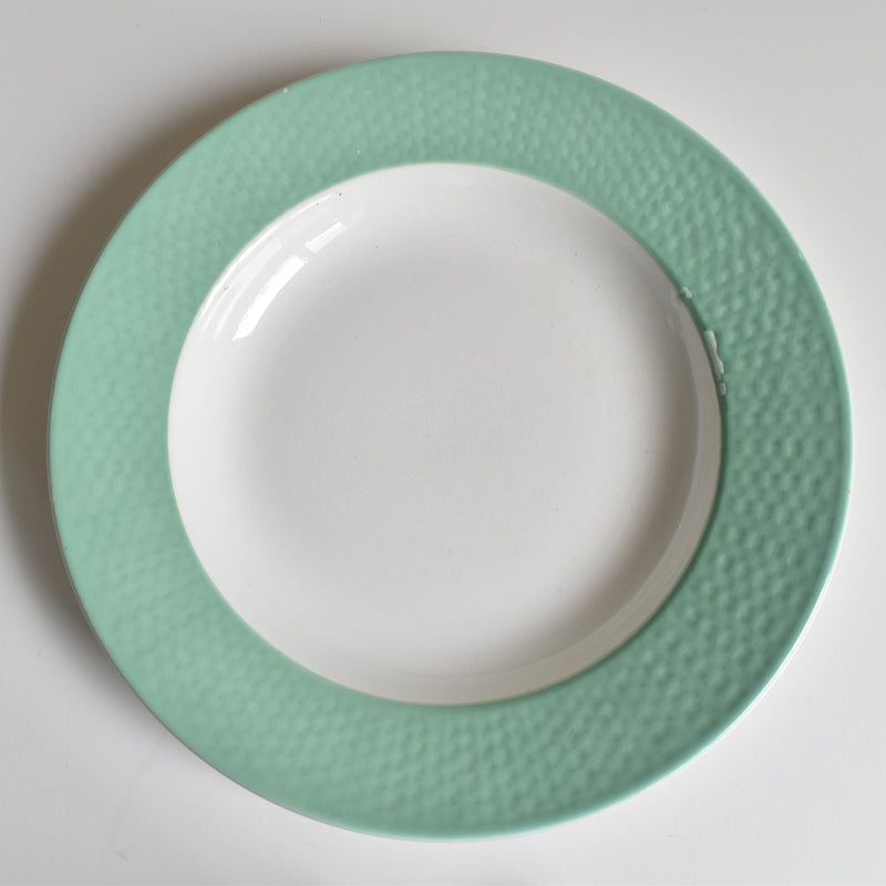Vintage Deep Plate, Digoin & Sarreguemines, Vert