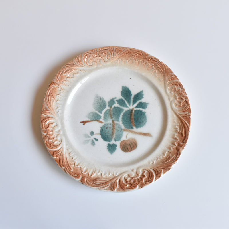 Antique Dessert Plate Digoin Marron