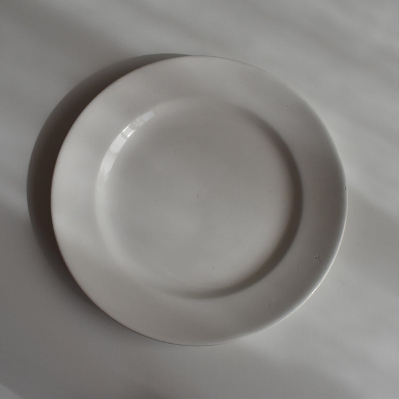 Vintage Dessert Plate, Digoin Sarreguemines, White D
