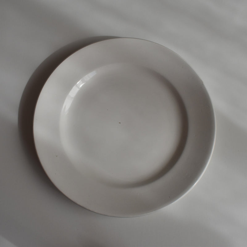 Vintage Dessert Plate, Digoin Sarreguemines, White E