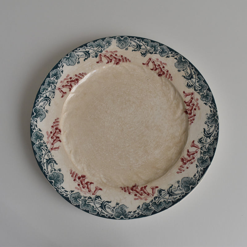 Antique Plate Longwy Carmen A