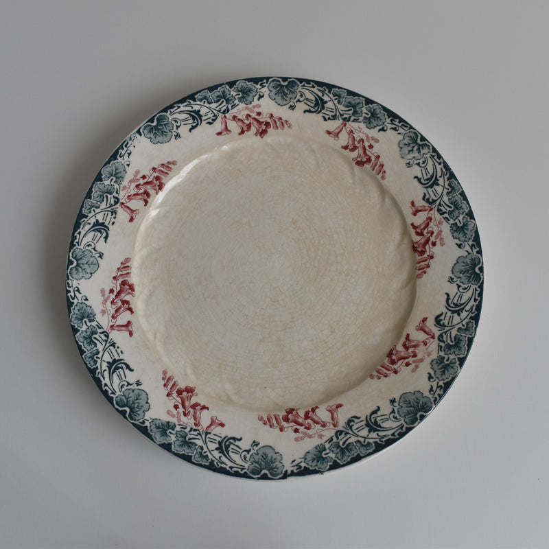 Antique Plate Longwy Carmen C