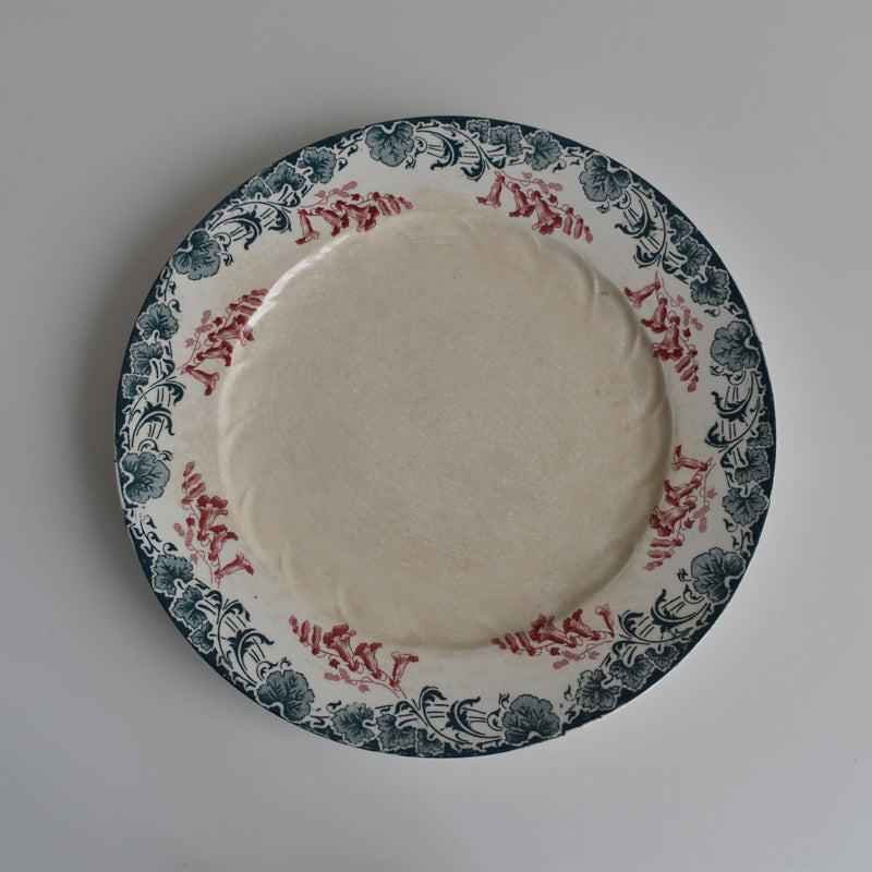 Antique Plate Longwy Carmen D