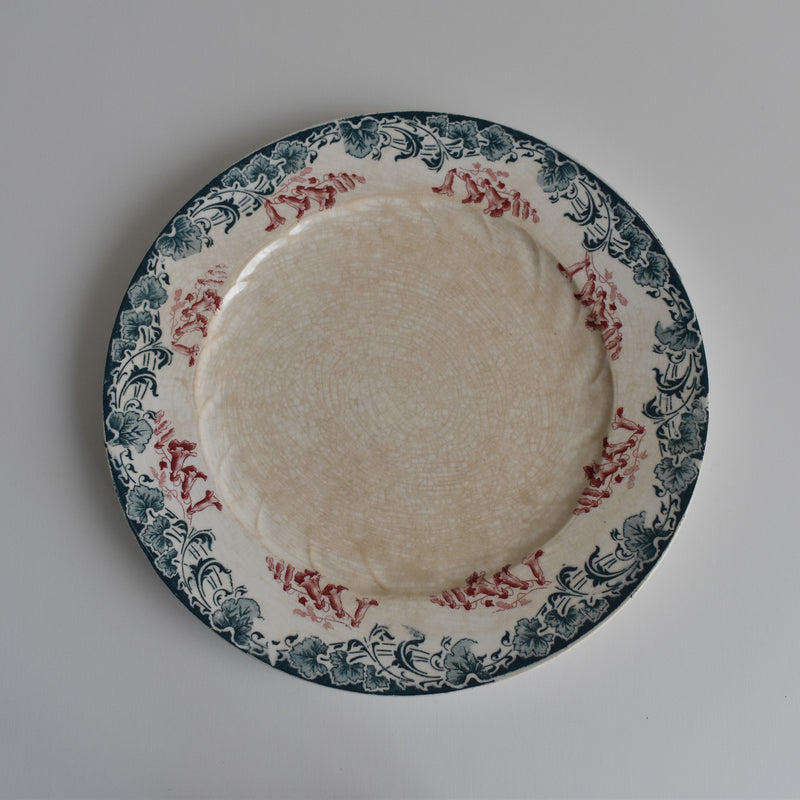 Antique Plate Longwy Carmen F