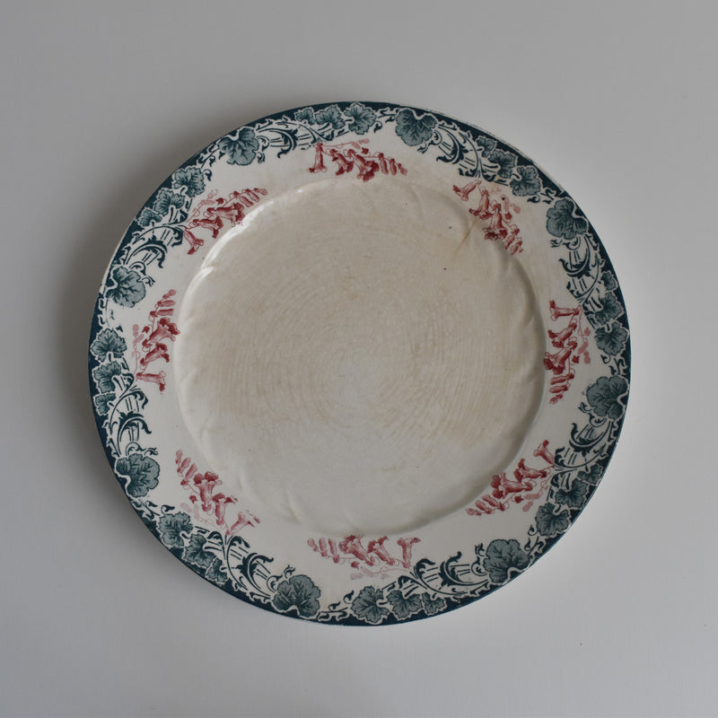 Antique Plate Longwy Carmen H