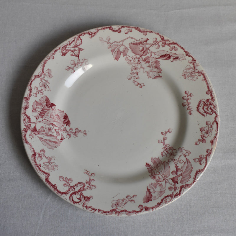Antique Plate Luneville Fontainebleau D