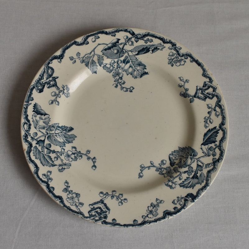 Antique Plate - Lunéville Fontainebleau Blue