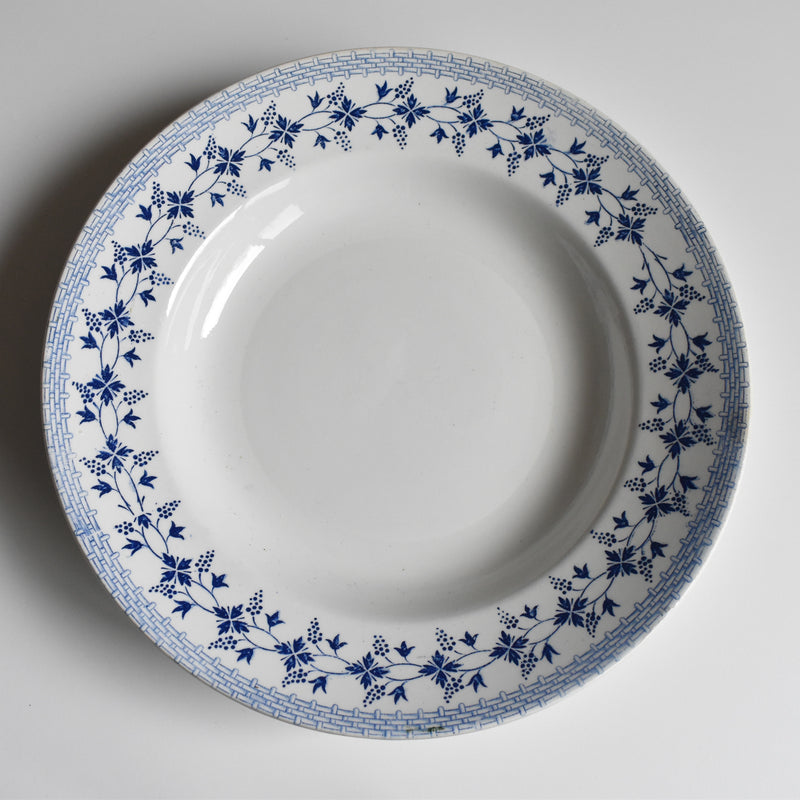 Vintage Deep Plate, Moulin des Loups, Bleuets B