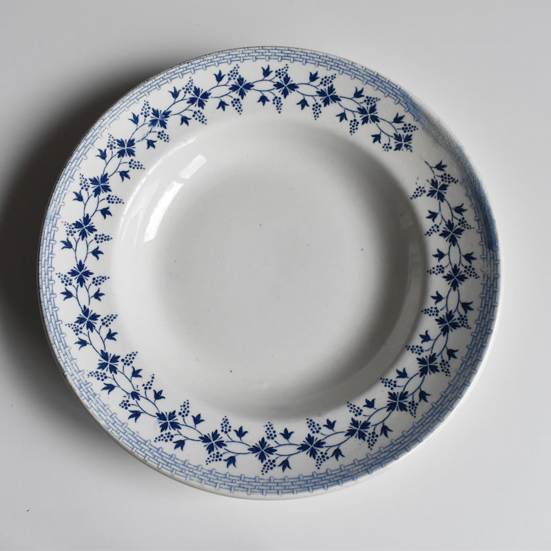 Vintage Deep Dish Moulin des Loups Bleuets H