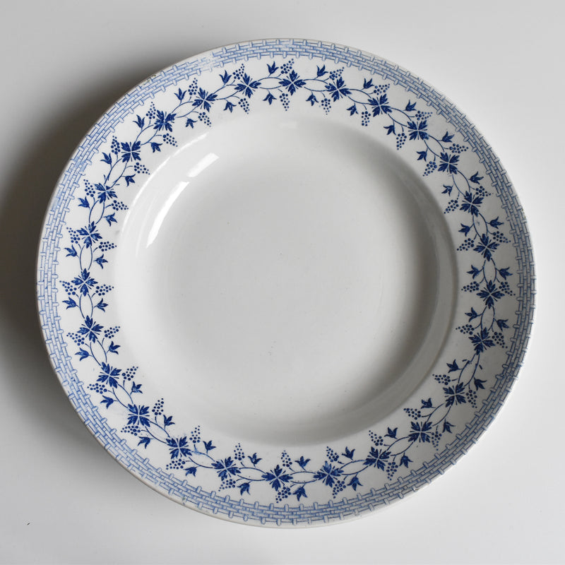 Vintage Deep Plate, Moulin des Loups, Bleuets I