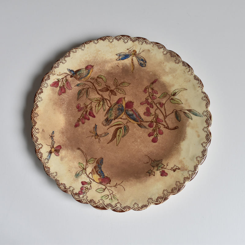 Antique Dessert Plate, Onnan Oiseaux I