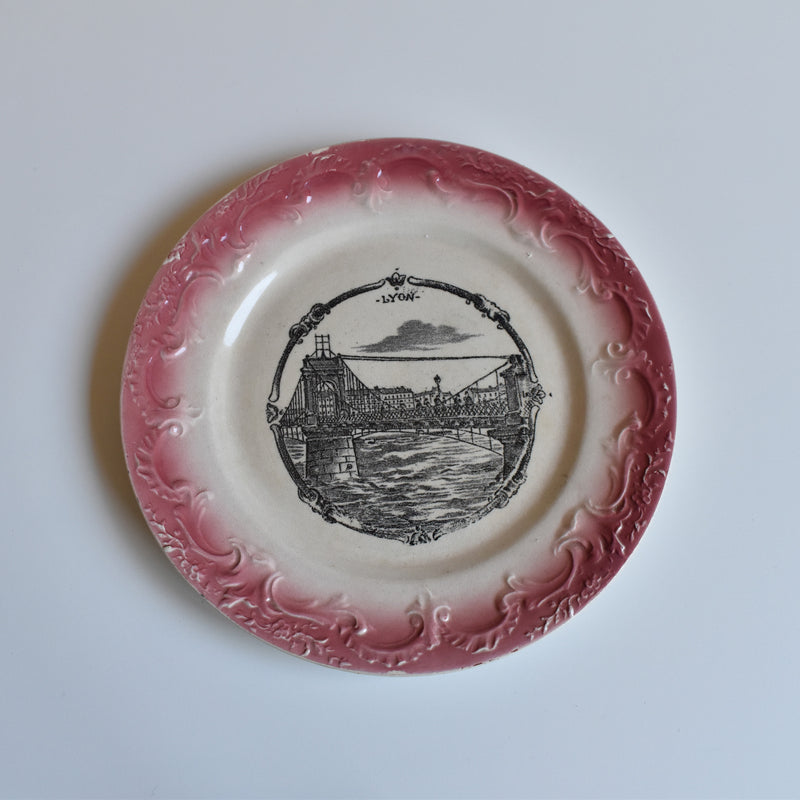 Antique Decorative Plate, FF Pequignot, Lyon A