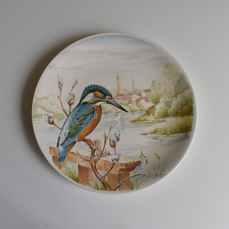 Vintage Dessert Plate, Saint-Clément, Kingfisher