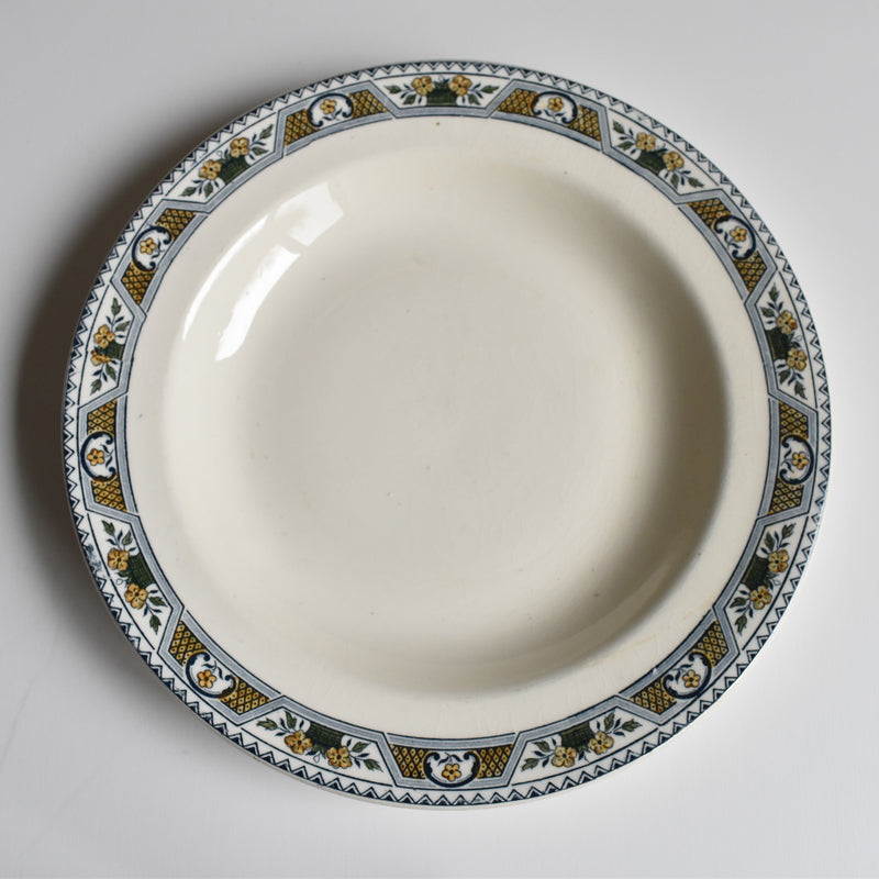 Antique Deep Plate Sarreguemines Martainville