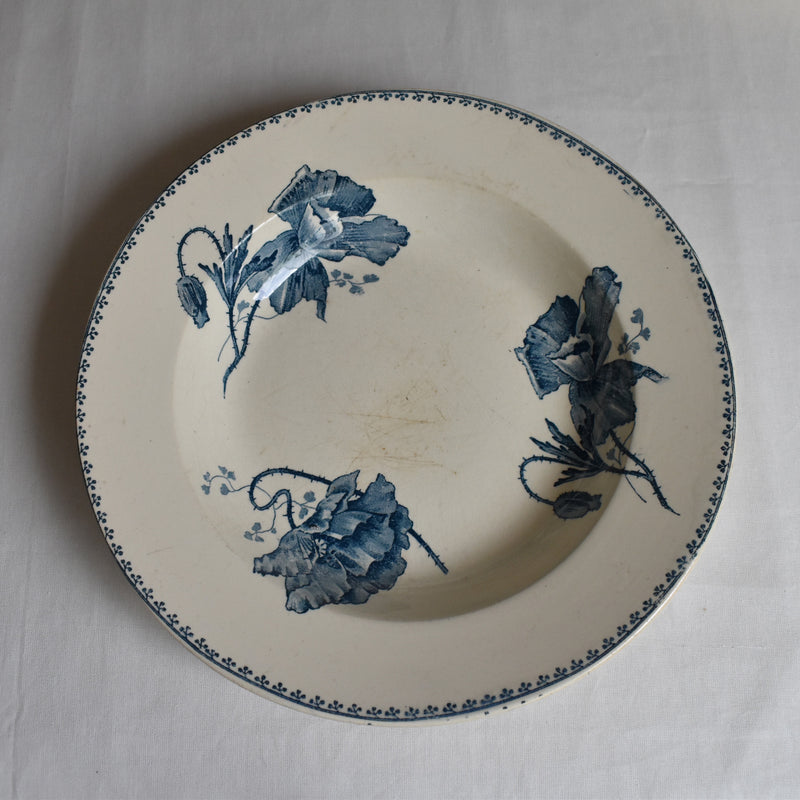 Antique Deep Plate U&C Sarreguemines Feria A