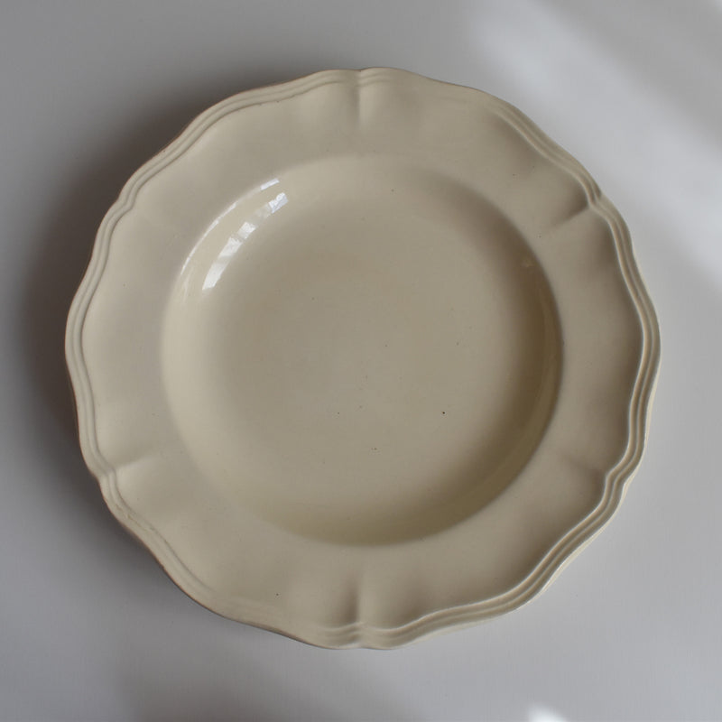 Vintage Deep Plate, Digoin Sarreguemines, Scalloped Rim A