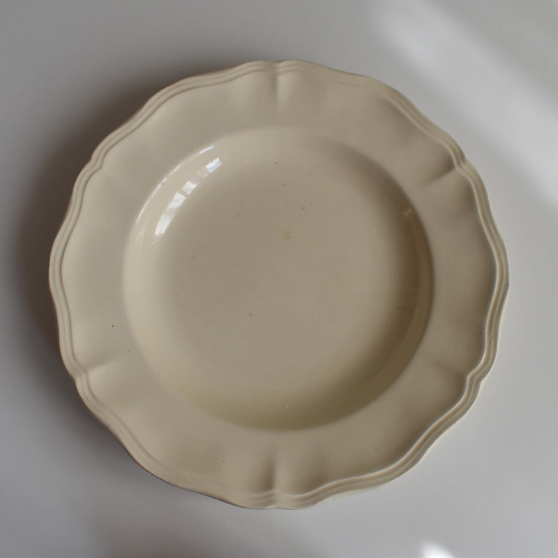 Vintage Deep Plate Digoin Sarreguemines Flower Rim B