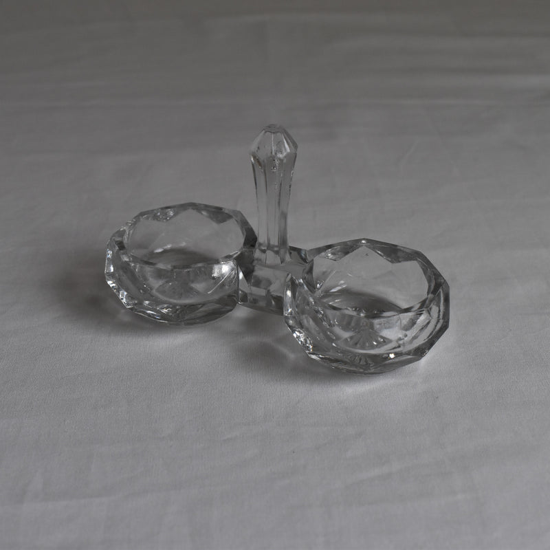 アンティーク クリスタルガラスソルト＆ペッパー PORTIEUX A
