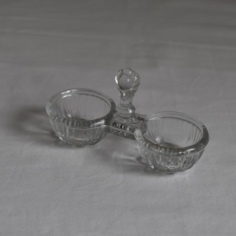 ヴィンテージ クリスタルガラスソルト＆ペッパー PORTIEUX B