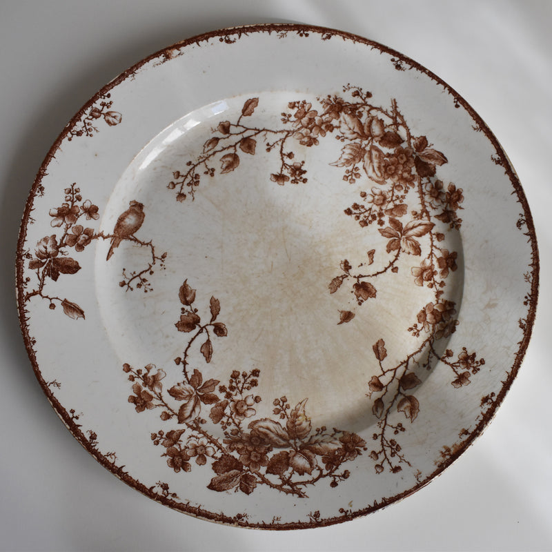Vintage Large Plate Gien Fauvette