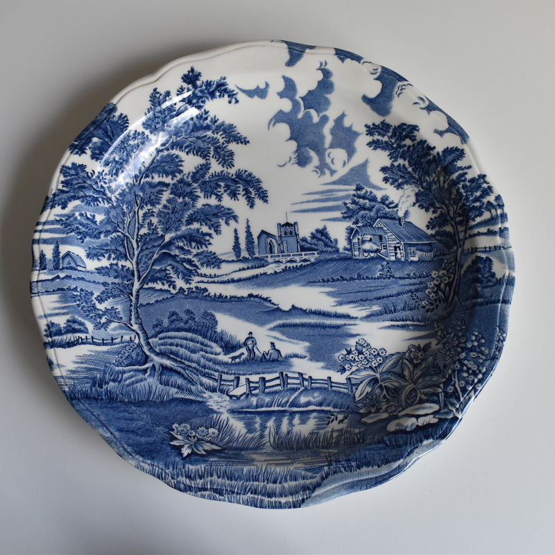 Vintage Round Platter Luneville English Style A
