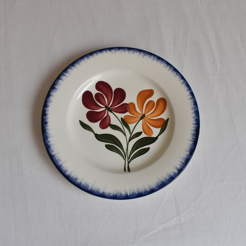 Antique dessert plate Salins Campagne B