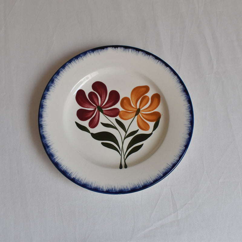 Antique Dessert Plate Sarreguemines Campagne C