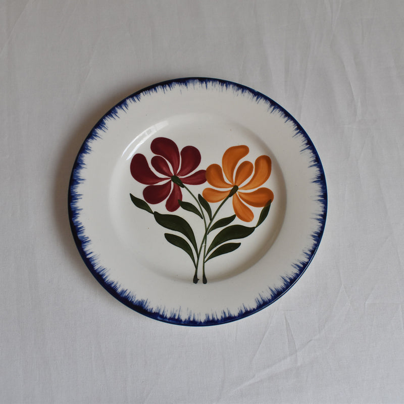 Antique Dessert Plate Saran Campagne F
