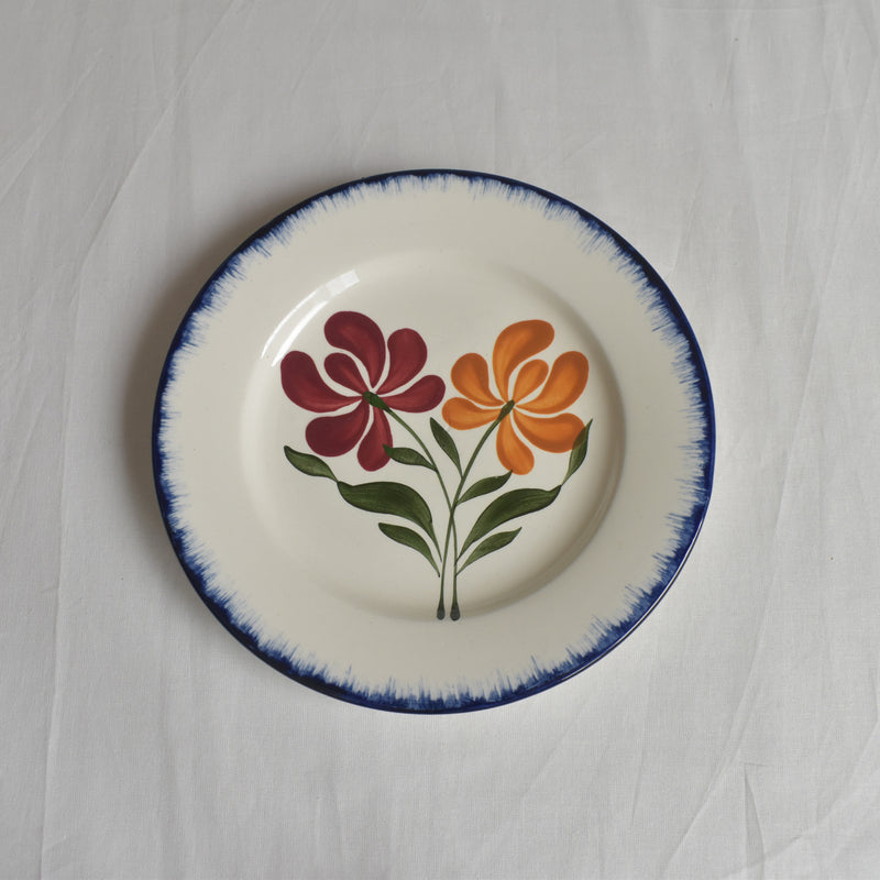 Antique Dessert Plate, Sarreguemines, Campagne H