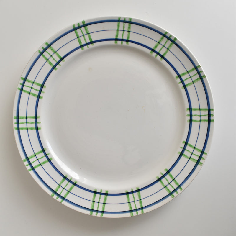 Vintage pedestal plate Digoin & Sarreguemines Poitou