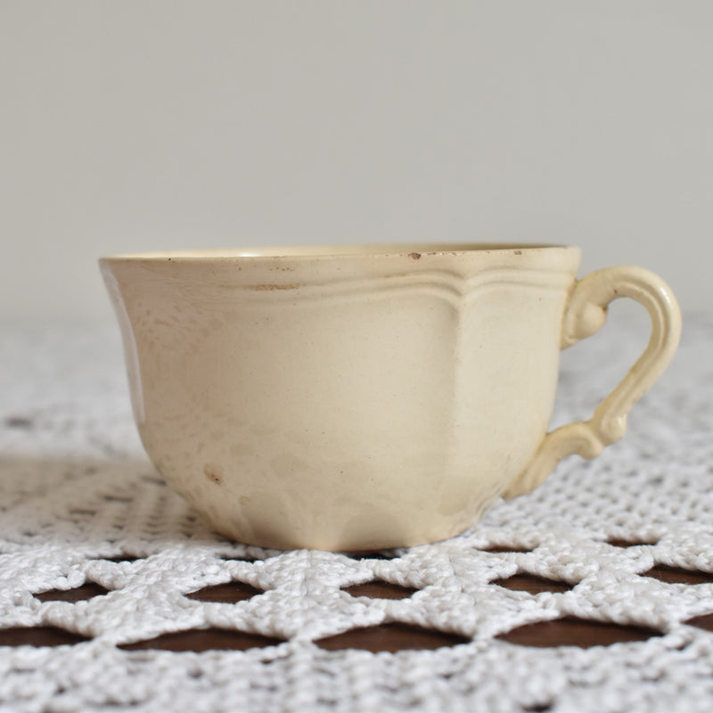 Antique Cup Sarreguemines "Flower Rim" C