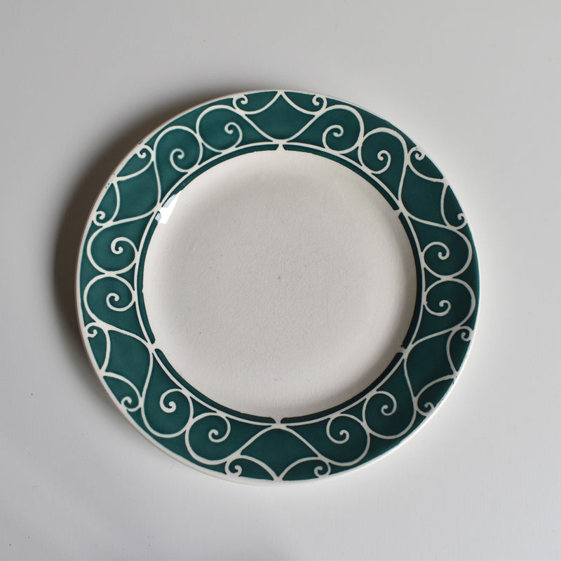 Vintage dessert plate Digoin & Sarreguemines Alain F