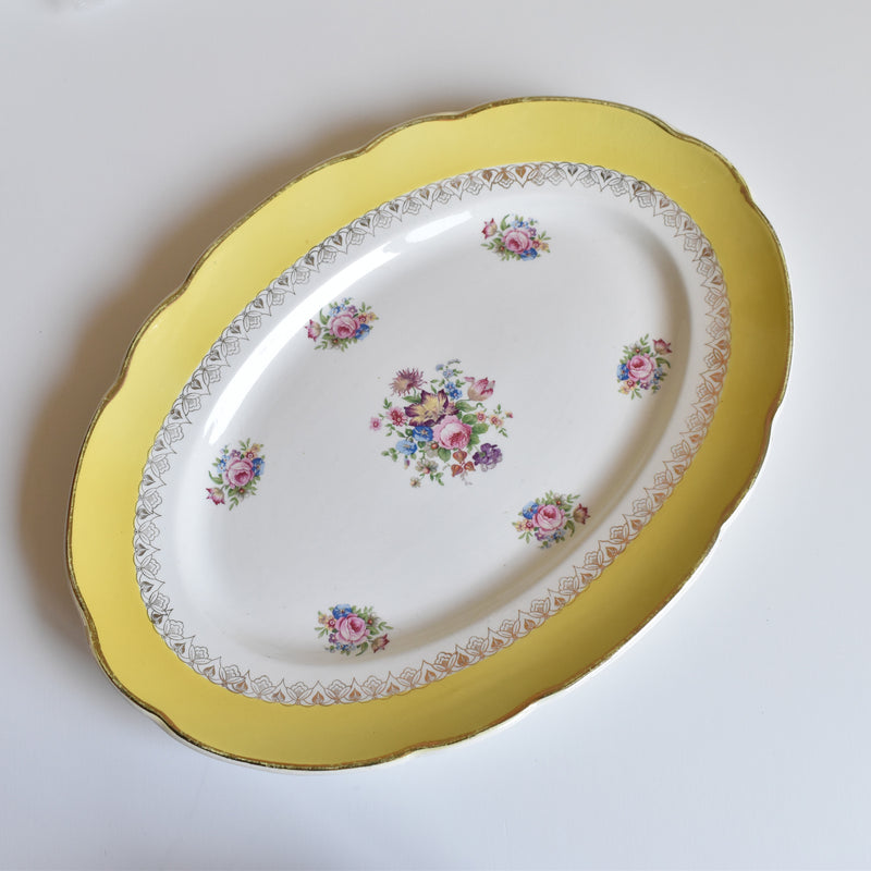 Vintage Oval Platter Digoin & Sarreguemines Graziella