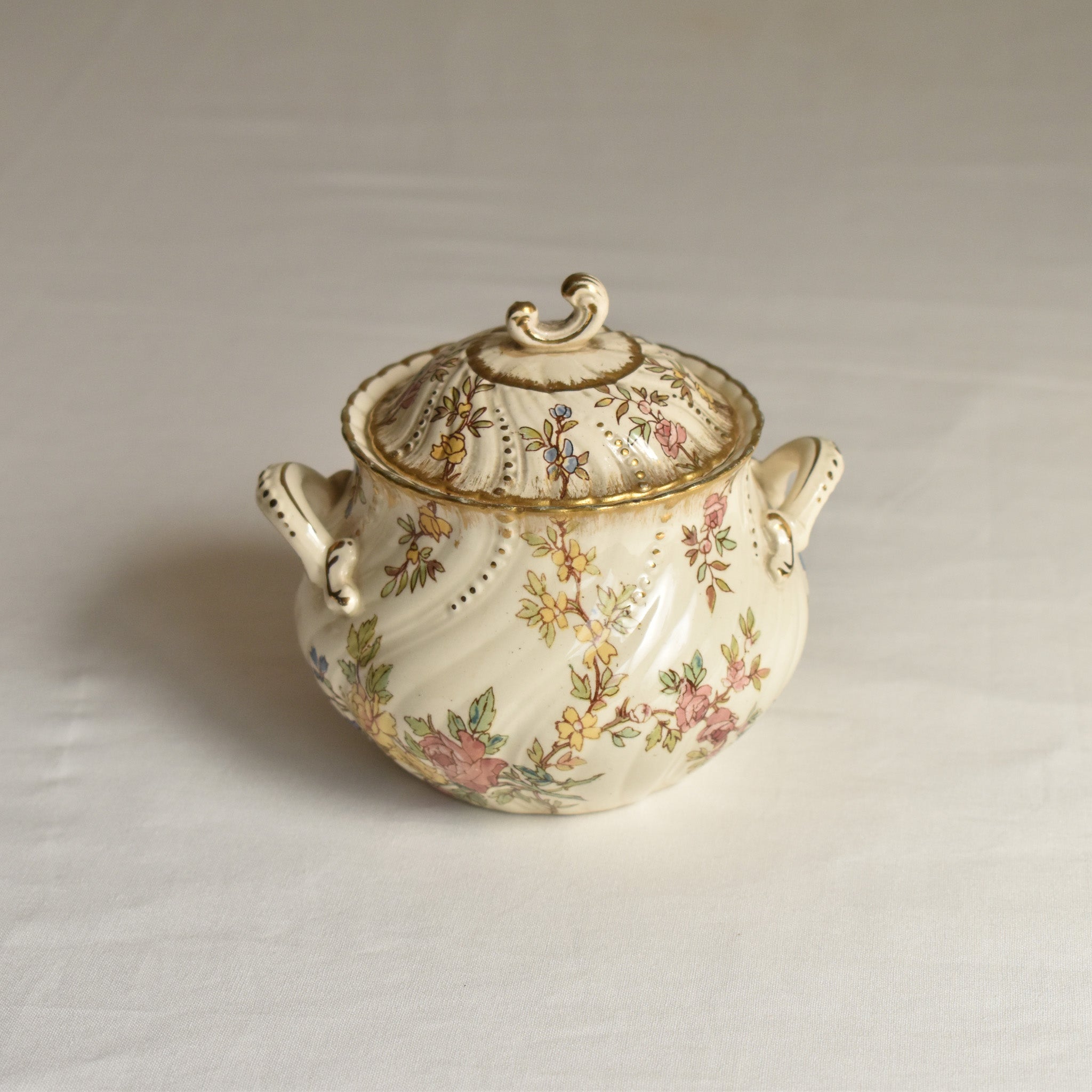 アンティークシュガーポット U&C サルグミンヌ Louis XV — Loane Interior