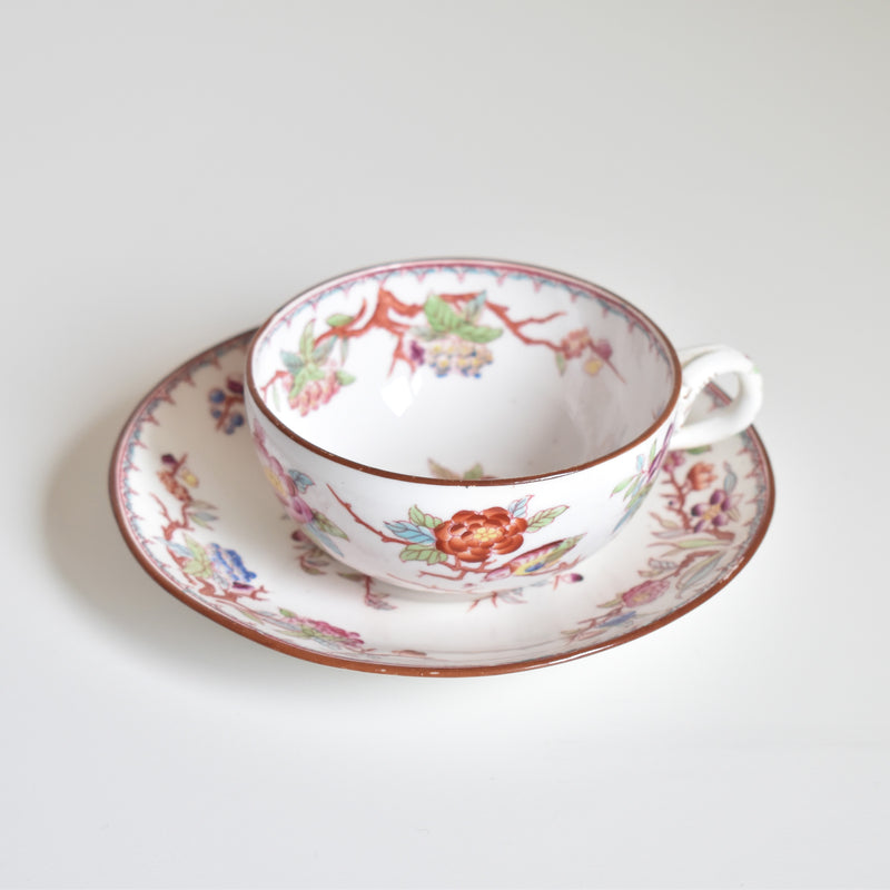 Antique Cup & Saucer Sarreguemines Minton 252 C