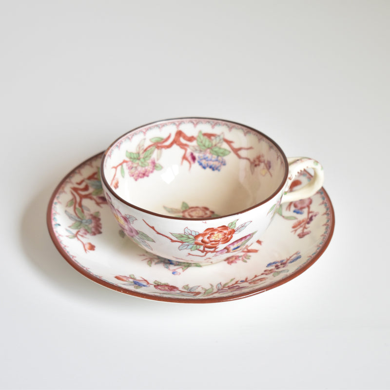 Antique Cup & Saucer Sarreguemines Minton 252 E