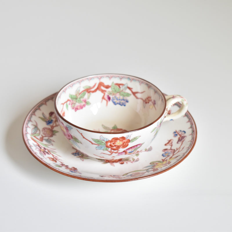 Antique Cup & Saucer Sarreguemines Minton 252 F