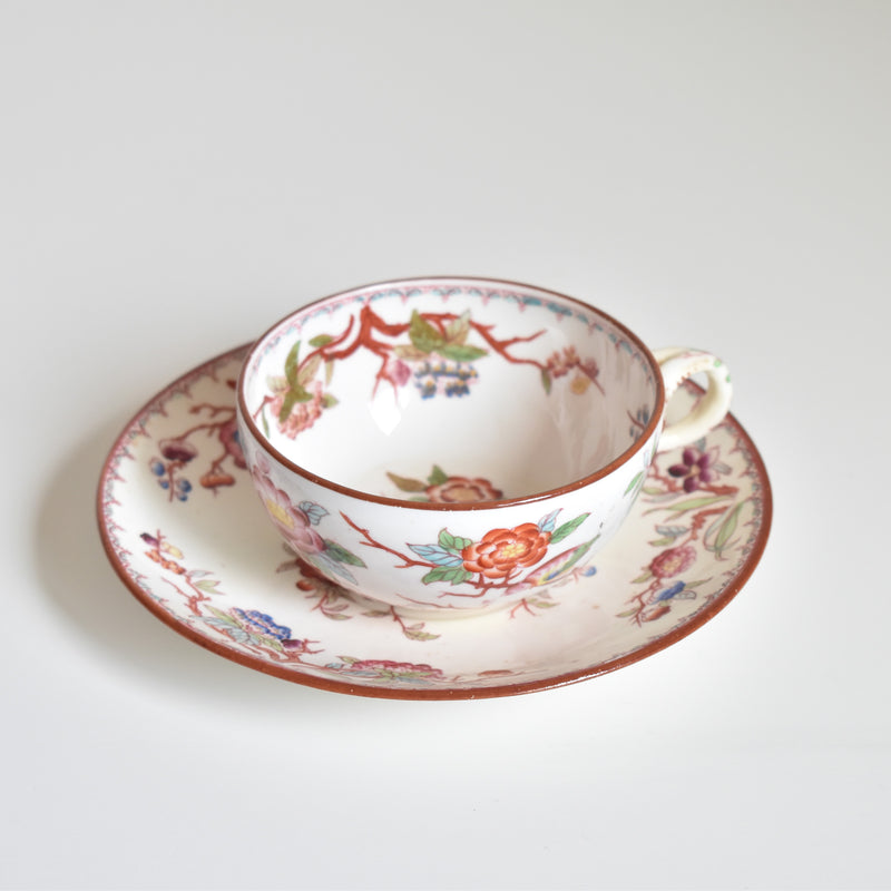 Antique Cup & Saucer Sarreguemines Minton 252 G