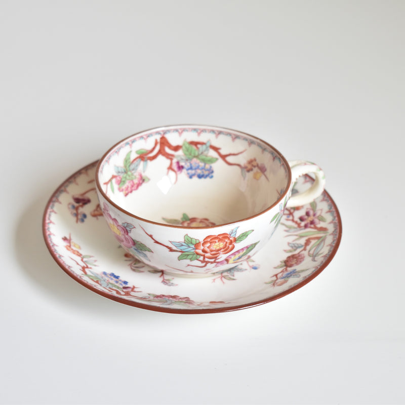 Antique Cup & Saucer Sarreguemines Minton 252 H
