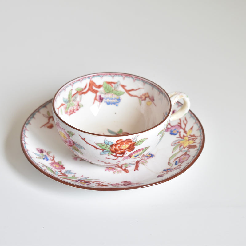 Antique Cup & Saucer Sarreguemines Minton 252 I