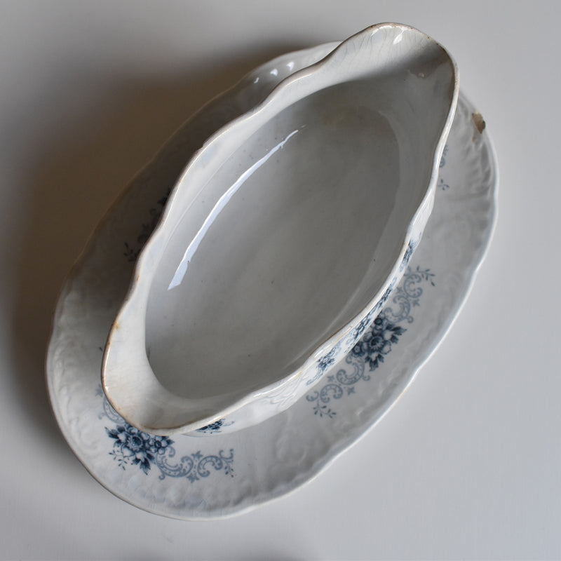 Antique Sauce Boat U&C Sarreguemines Aïda B