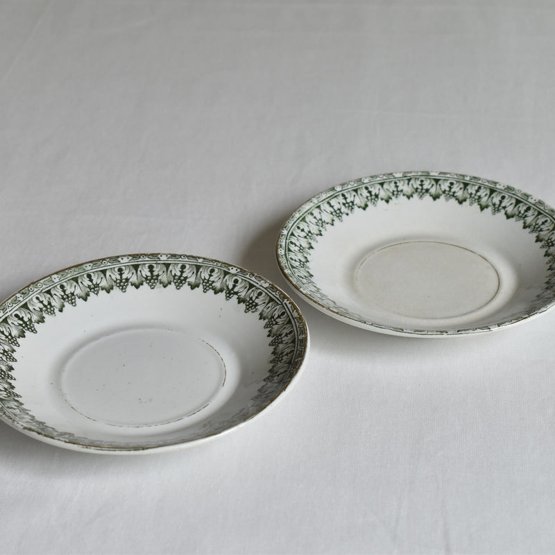 Antique Saucer Badonviller Empire 2-Piece Set B