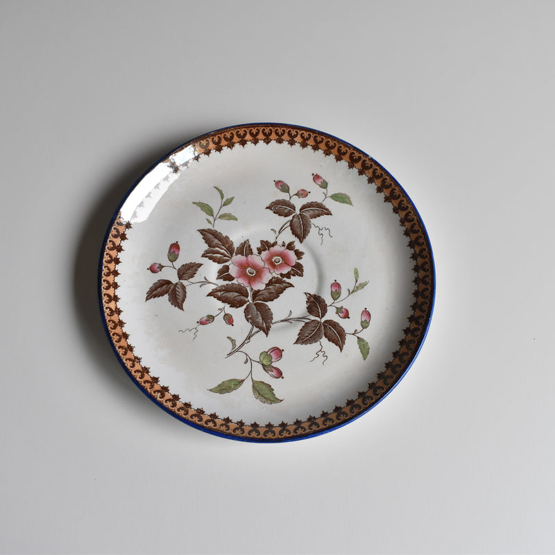 Antique Saucer Boch Frères (B.F.) Fleurs