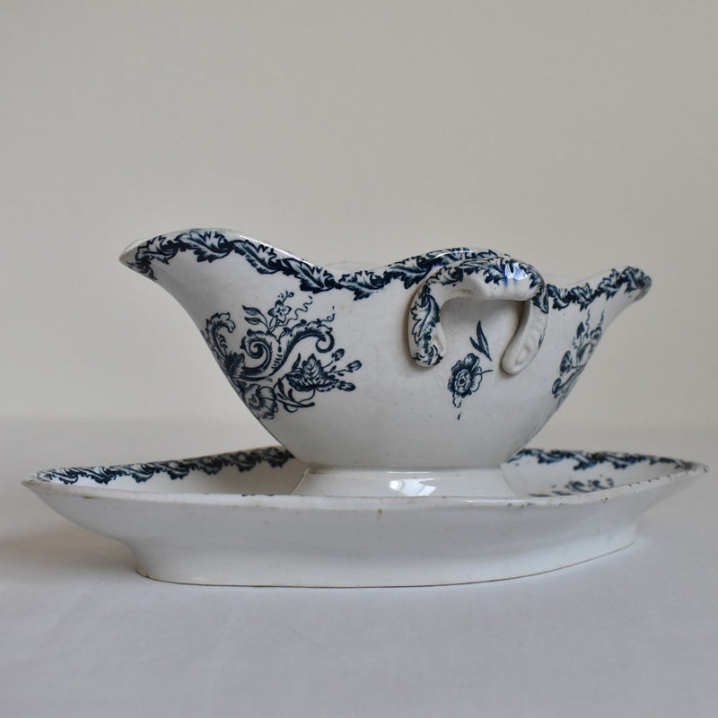 Antique Sauce Boat - St. Amand Flora