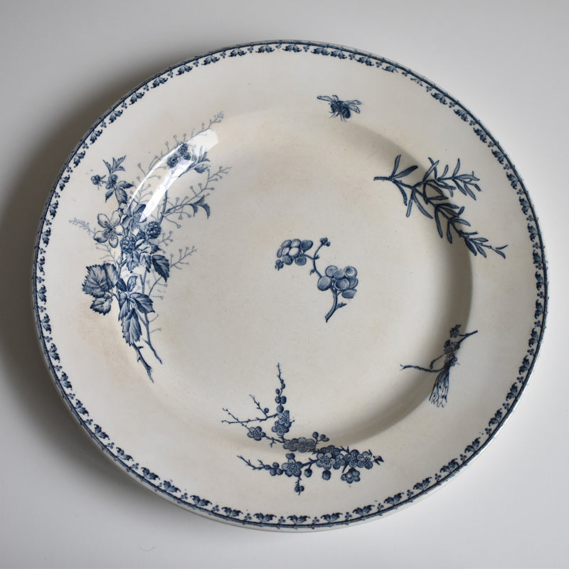 Antique large plate, U&C Sarreguemines Carmen