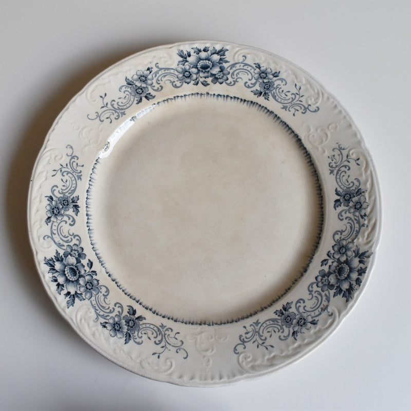 Antique large plate, U&C Sarreguemines Aïda