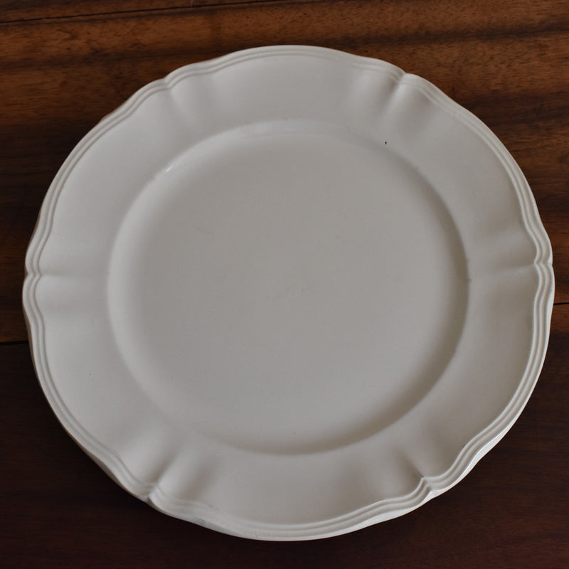 Antique Digoin & Sarreguemines Petal-Edged Platter