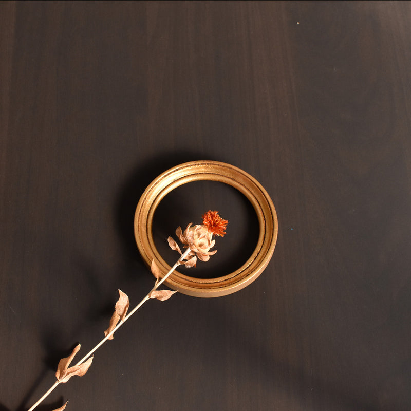 Antique Round Gold Small Frame